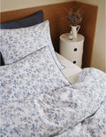 Cotton Percale Complete Bedding Set - Bonsoirs x Innocence Blue Floral