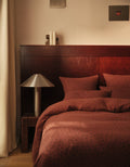 Double-Layer Cotton Gauze Complete Bedding Set - Brown Léo